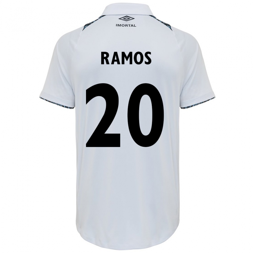 Børn Mónica Ramos #20 Hvid Blå Udebane Spillertrøjer 2024/25 Trøje T-Shirt