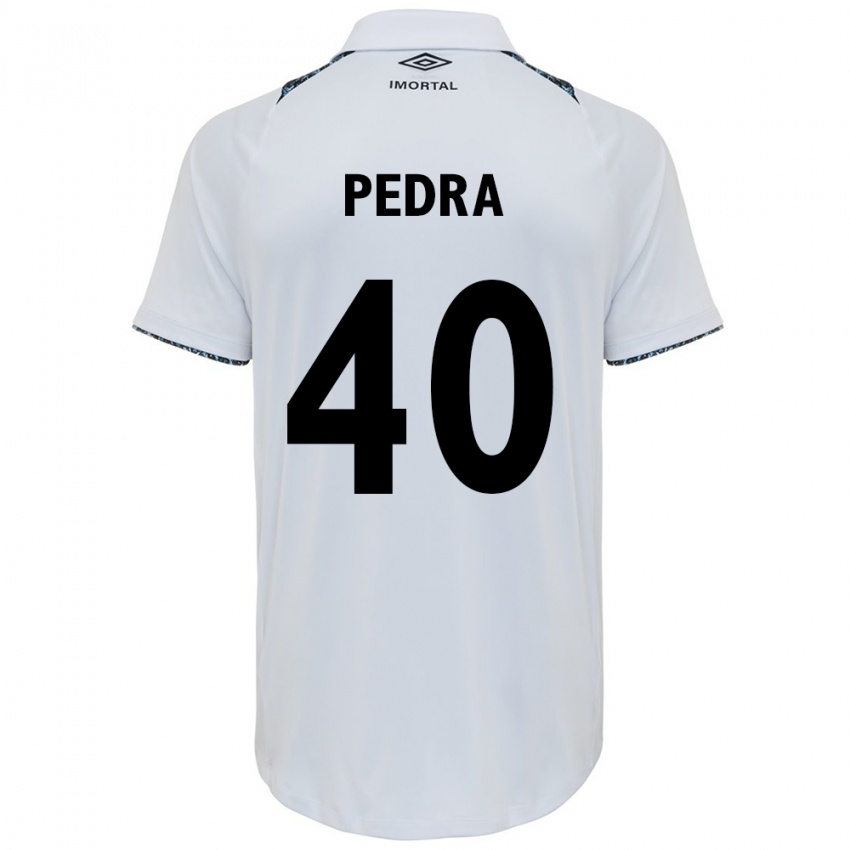 Børn Duda Pedra #40 Hvid Blå Udebane Spillertrøjer 2024/25 Trøje T-Shirt