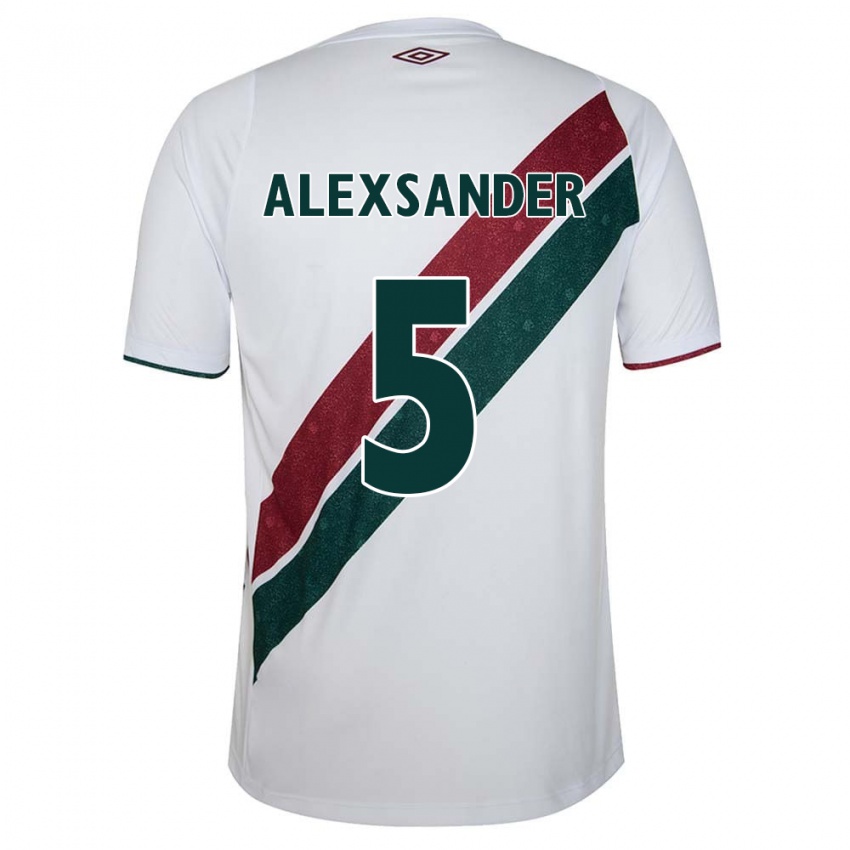 Børn Alexsander #5 Hvid Grøn Rødbrun Udebane Spillertrøjer 2024/25 Trøje T-Shirt