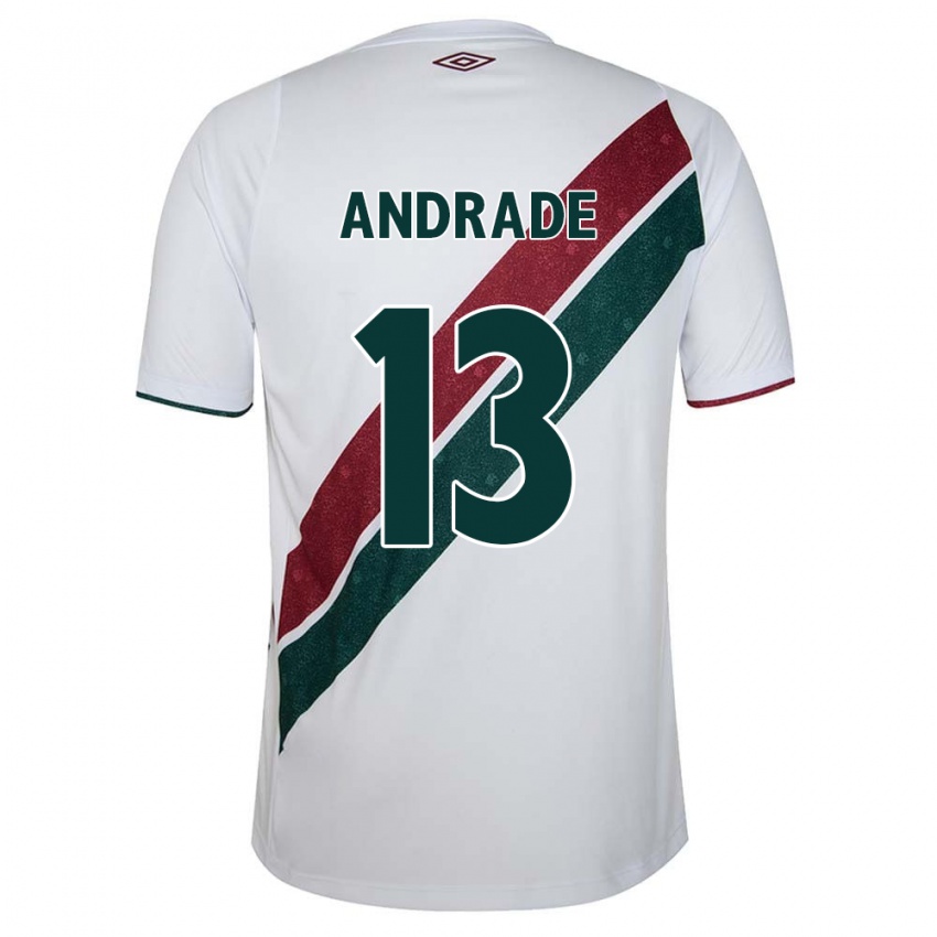 Børn Felipe Andrade #13 Hvid Grøn Rødbrun Udebane Spillertrøjer 2024/25 Trøje T-Shirt