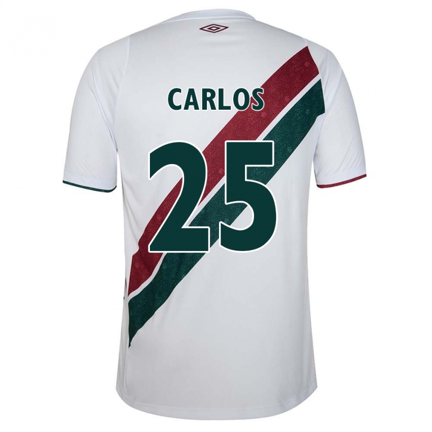 Børn Antônio Carlos #25 Hvid Grøn Rødbrun Udebane Spillertrøjer 2024/25 Trøje T-Shirt