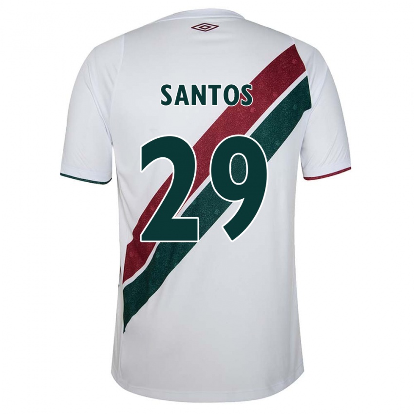 Børn Thiago Santos #29 Hvid Grøn Rødbrun Udebane Spillertrøjer 2024/25 Trøje T-Shirt