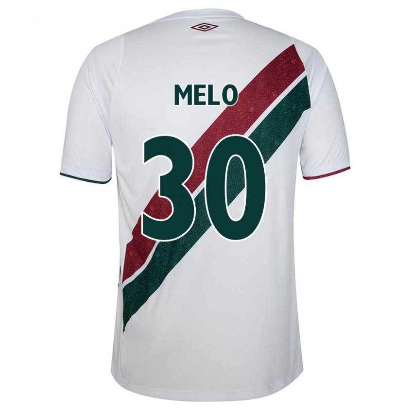 Børn Felipe Melo #30 Hvid Grøn Rødbrun Udebane Spillertrøjer 2024/25 Trøje T-Shirt