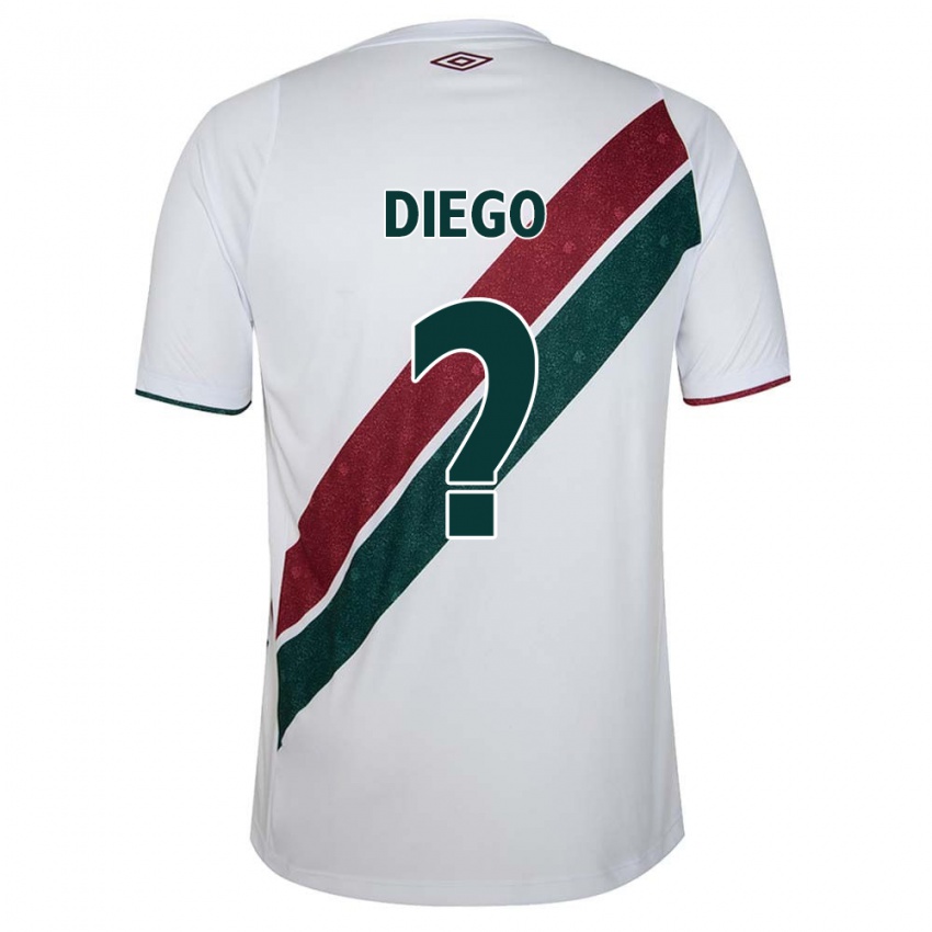 Børn Diego #0 Hvid Grøn Rødbrun Udebane Spillertrøjer 2024/25 Trøje T-Shirt