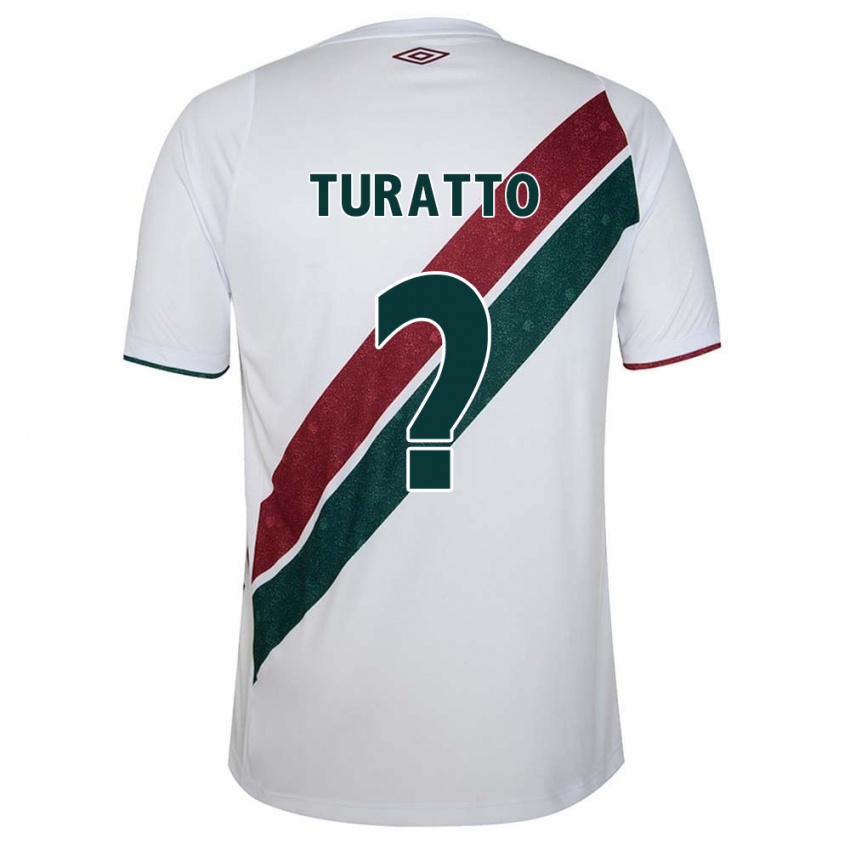 Børn Luiz Turatto #0 Hvid Grøn Rødbrun Udebane Spillertrøjer 2024/25 Trøje T-Shirt