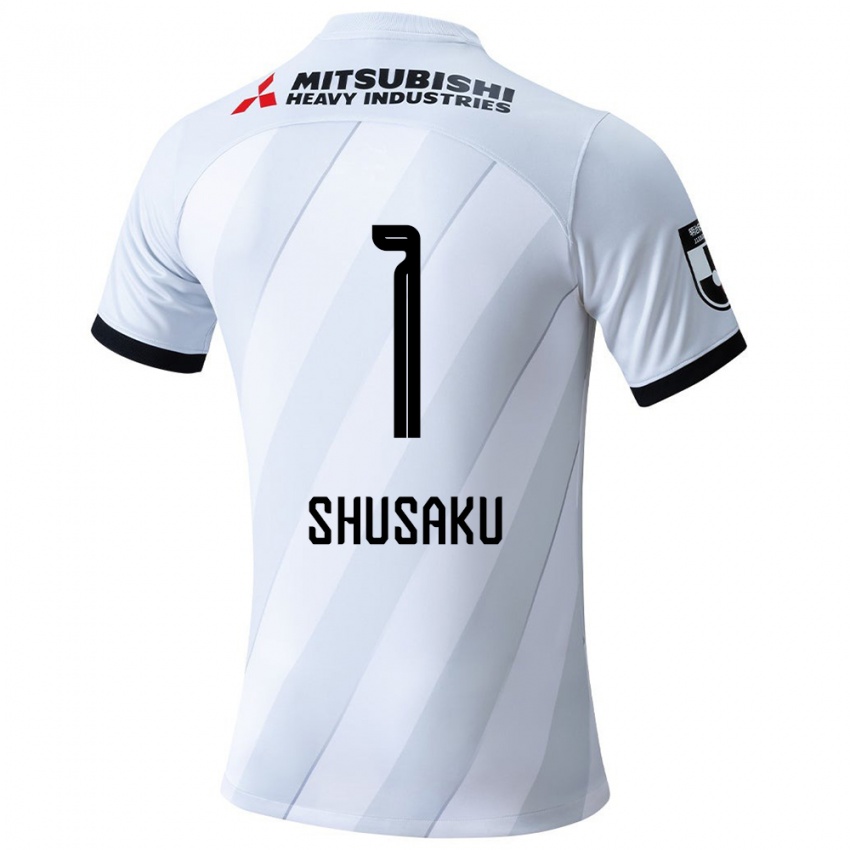 Børn Shusaku Nishikawa #1 Hvid Grå Udebane Spillertrøjer 2024/25 Trøje T-Shirt