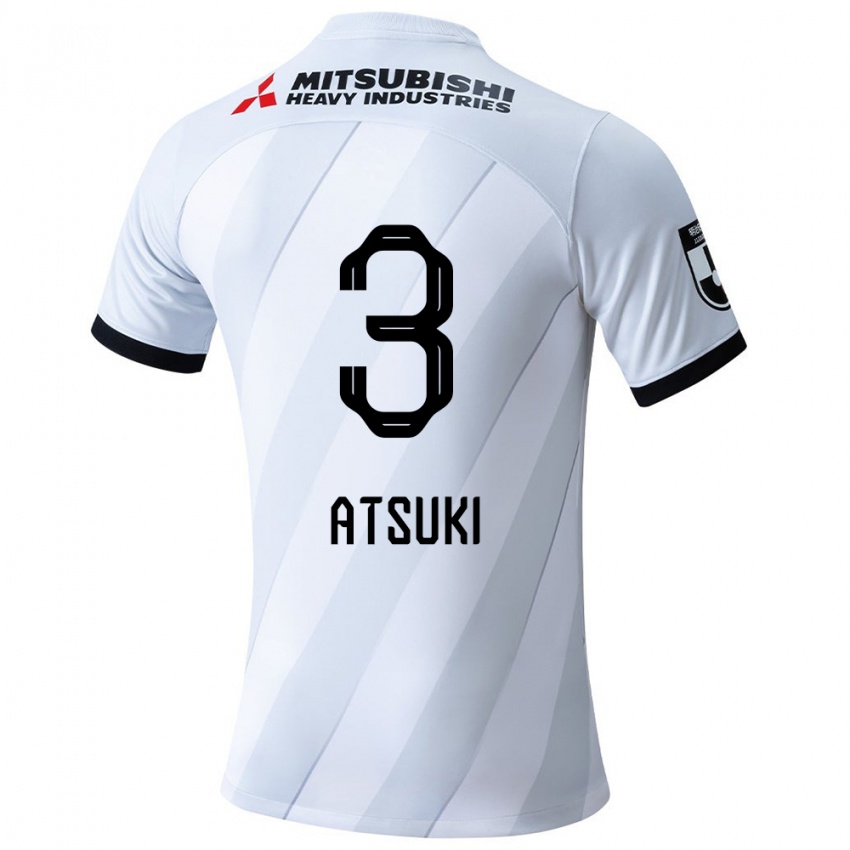 Børn Atsuki Ito #3 Hvid Grå Udebane Spillertrøjer 2024/25 Trøje T-Shirt