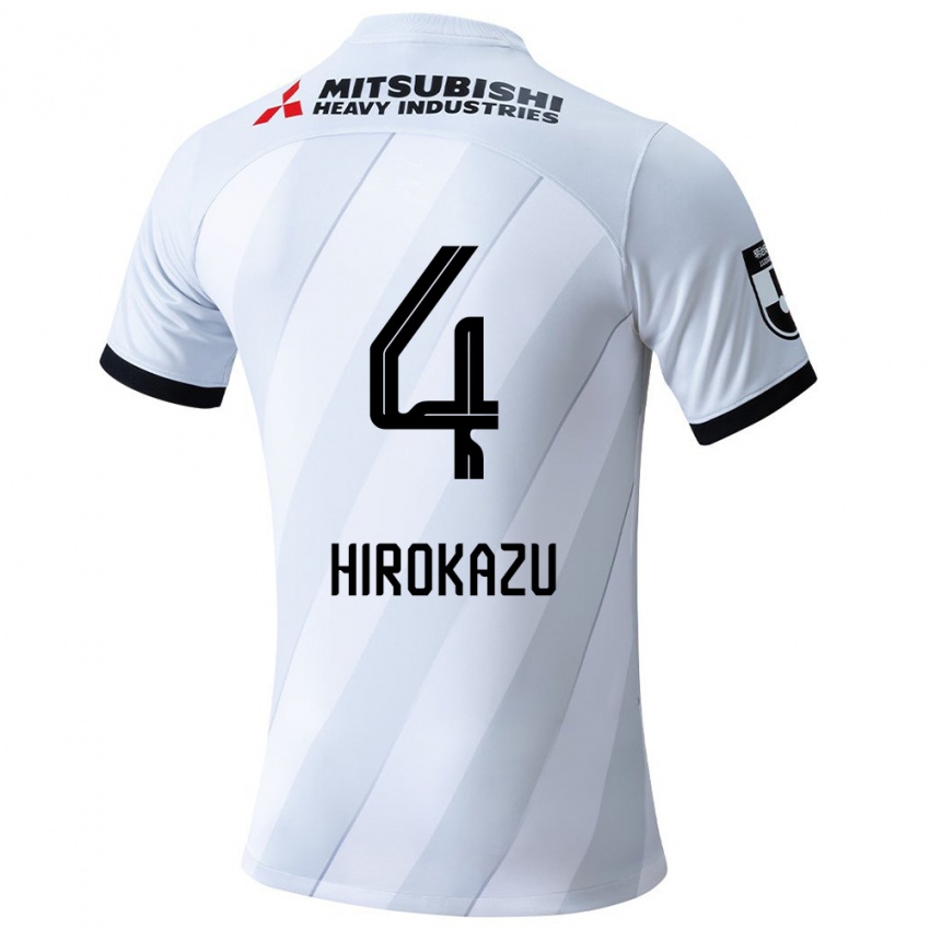 Børn Hirokazu Ishihara #4 Hvid Grå Udebane Spillertrøjer 2024/25 Trøje T-Shirt