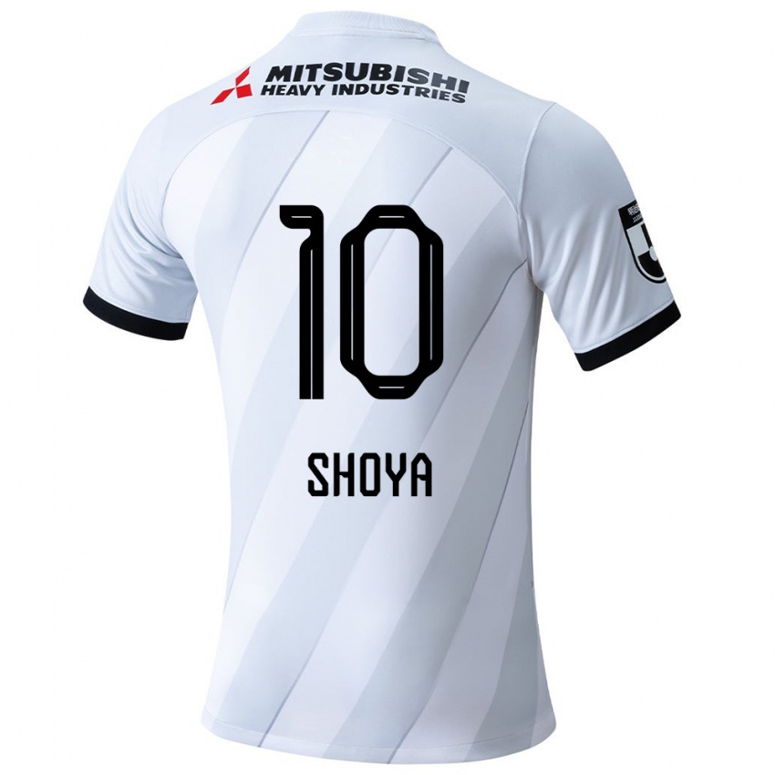 Børn Shoya Nakajima #10 Hvid Grå Udebane Spillertrøjer 2024/25 Trøje T-Shirt