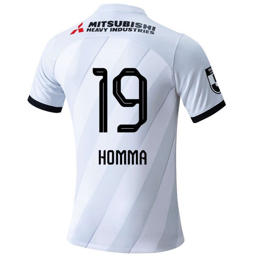 Børn Shion Homma #19 Hvid Grå Udebane Spillertrøjer 2024/25 Trøje T-Shirt