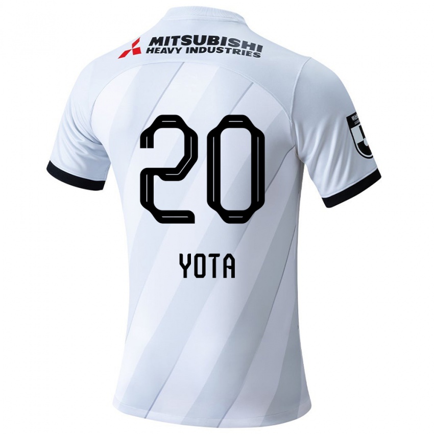 Børn Yota Sato #20 Hvid Grå Udebane Spillertrøjer 2024/25 Trøje T-Shirt