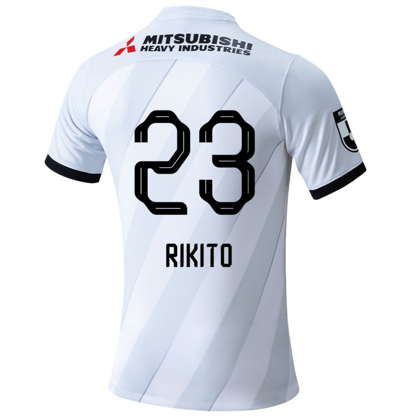 Børn Rikito Inoue #23 Hvid Grå Udebane Spillertrøjer 2024/25 Trøje T-Shirt