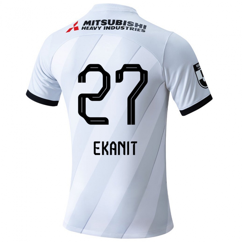 Børn Ekanit Panya #27 Hvid Grå Udebane Spillertrøjer 2024/25 Trøje T-Shirt