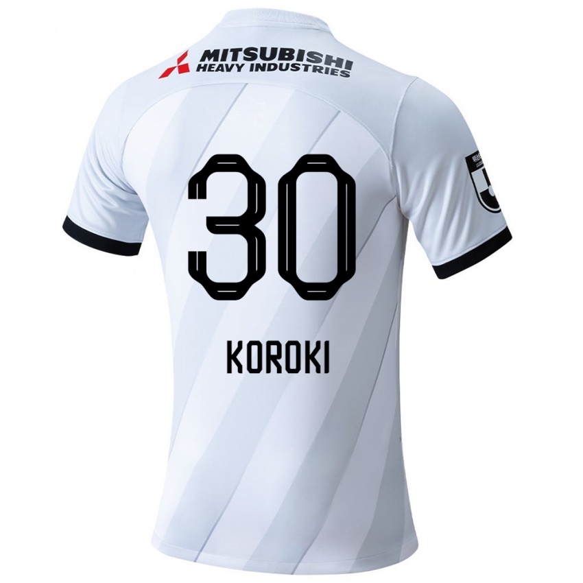 Børn Shinzo Koroki #30 Hvid Grå Udebane Spillertrøjer 2024/25 Trøje T-Shirt