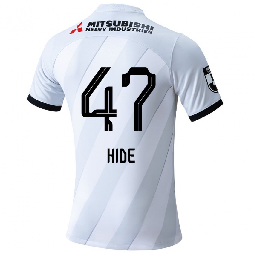 Børn Hidetoshi Takeda #47 Hvid Grå Udebane Spillertrøjer 2024/25 Trøje T-Shirt