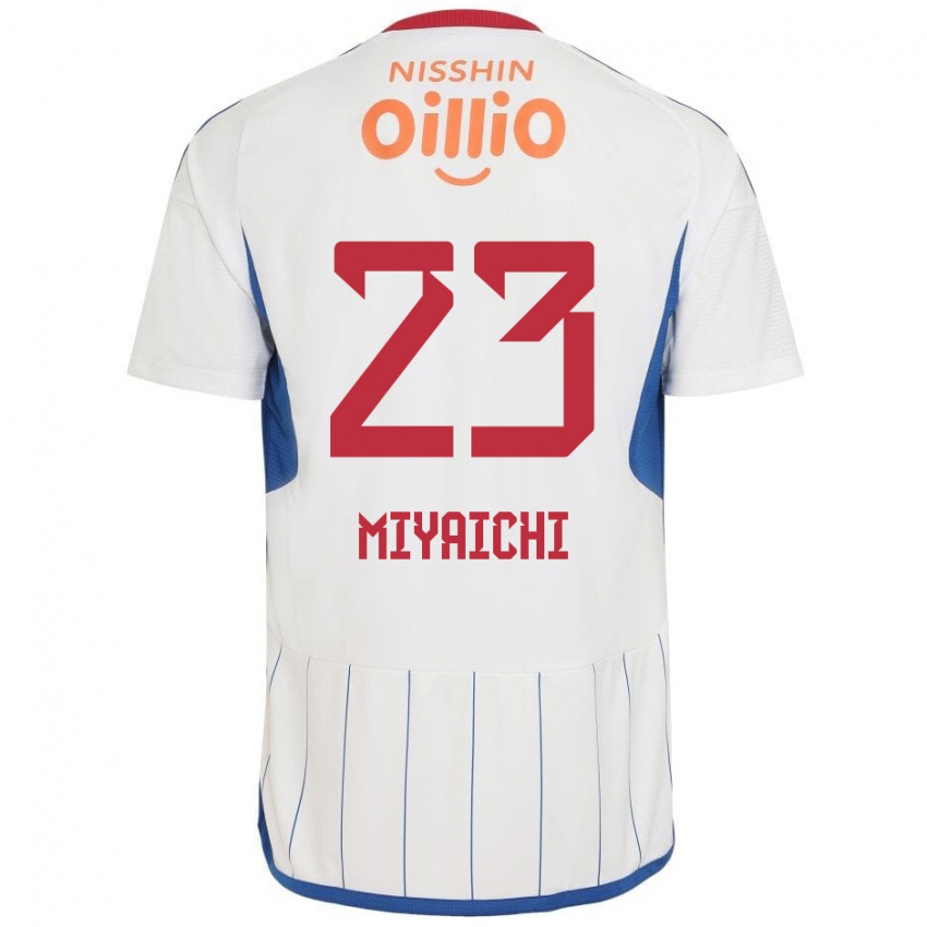 Børn Ryo Miyaichi #23 Hvid Blå Rød Udebane Spillertrøjer 2024/25 Trøje T-Shirt