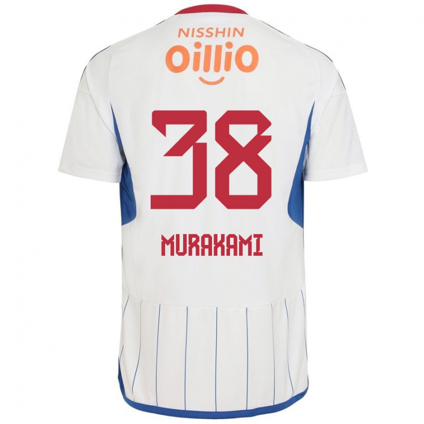 Børn Yuhi Murakami #38 Hvid Blå Rød Udebane Spillertrøjer 2024/25 Trøje T-Shirt