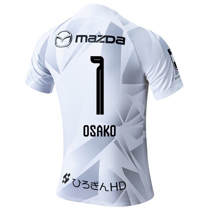 Børn Keisuke Osako #1 Hvid Grå Sort Udebane Spillertrøjer 2024/25 Trøje T-Shirt