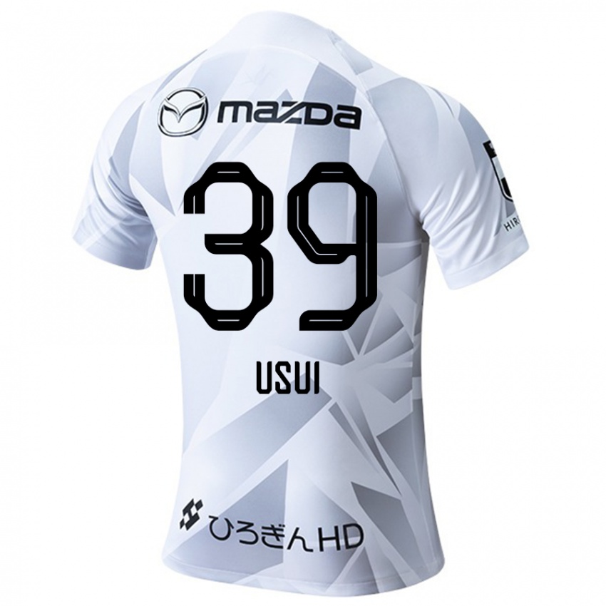 Børn Haruto Usui #39 Hvid Grå Sort Udebane Spillertrøjer 2024/25 Trøje T-Shirt