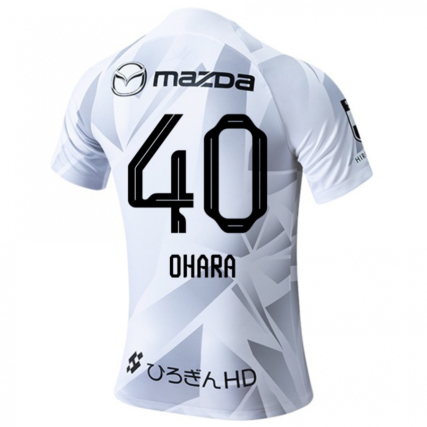 Børn Motoki Ohara #40 Hvid Grå Sort Udebane Spillertrøjer 2024/25 Trøje T-Shirt