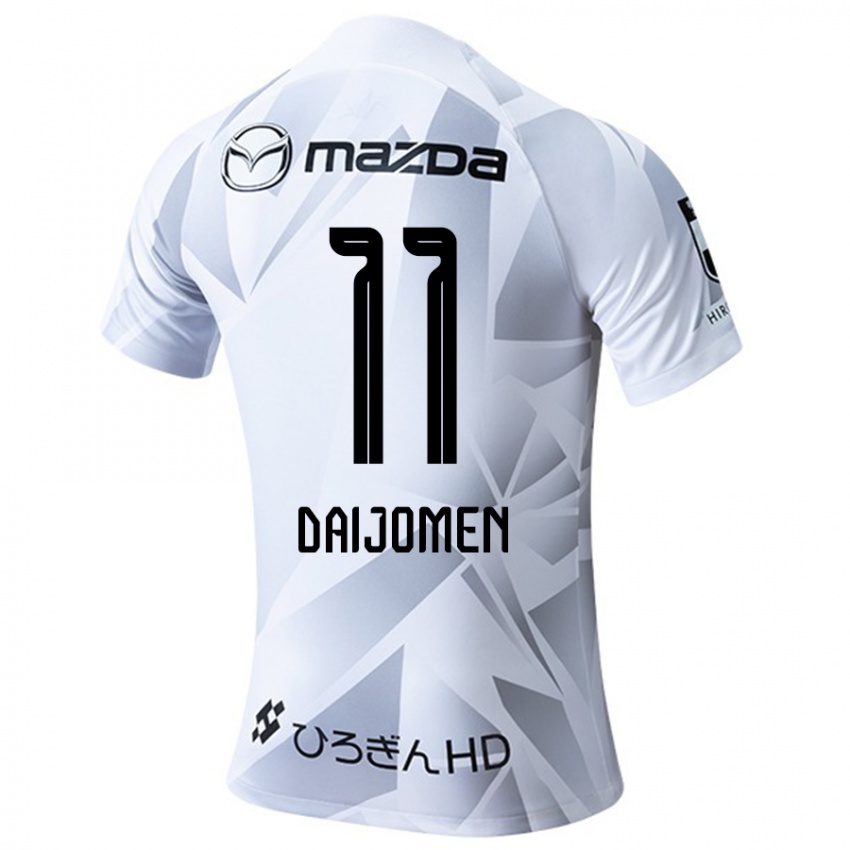 Børn Arashi Daijomen #11 Hvid Grå Sort Udebane Spillertrøjer 2024/25 Trøje T-Shirt