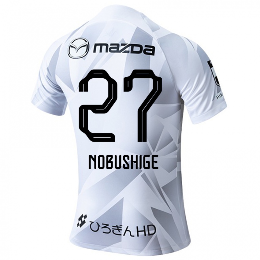 Børn Ryojiro Nobushige #27 Hvid Grå Sort Udebane Spillertrøjer 2024/25 Trøje T-Shirt