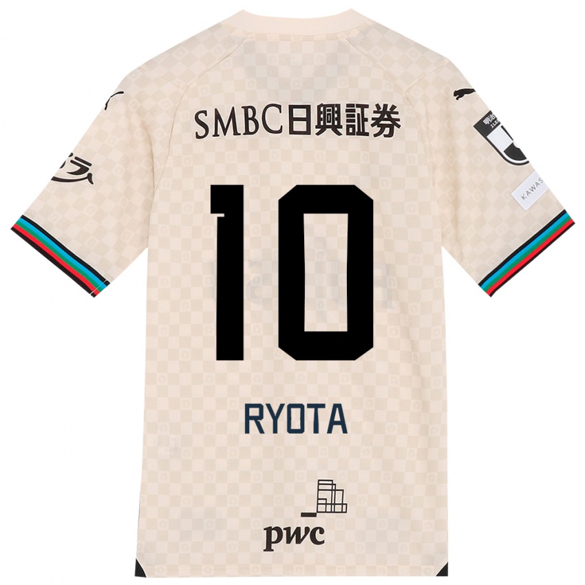 Børn Ryota Oshima #10 Hvid Grå Udebane Spillertrøjer 2024/25 Trøje T-Shirt