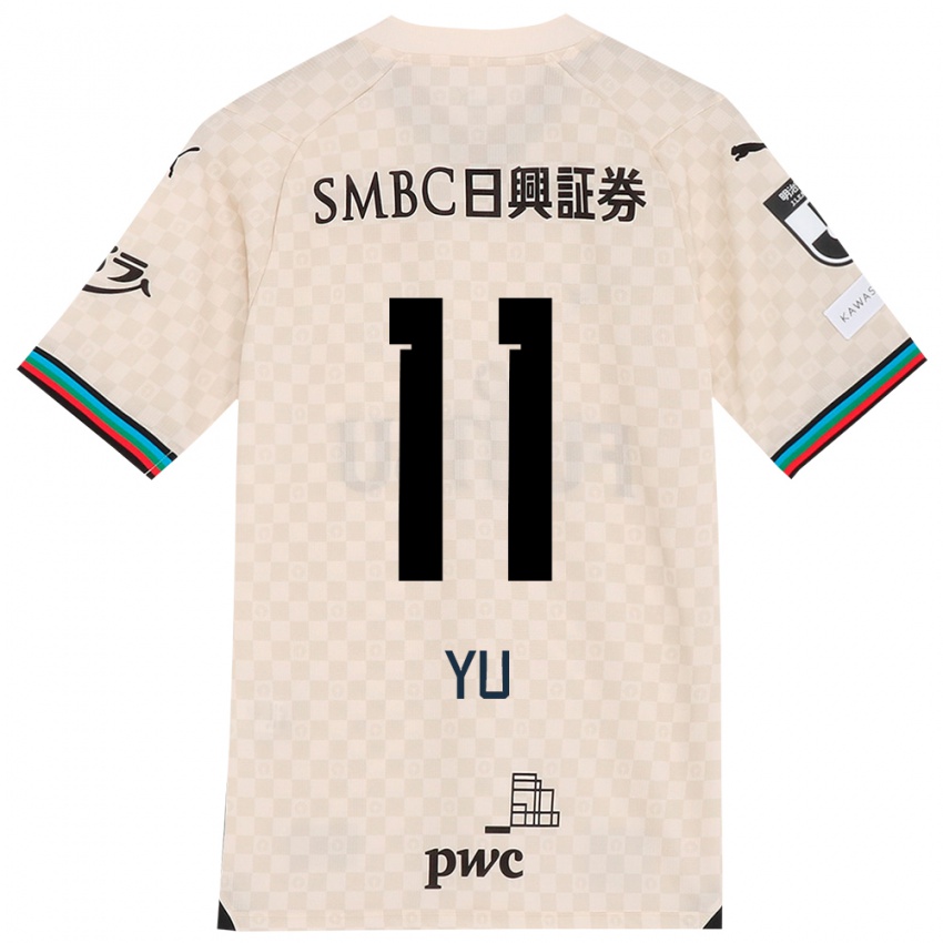 Børn Yu Kobayashi #11 Hvid Grå Udebane Spillertrøjer 2024/25 Trøje T-Shirt