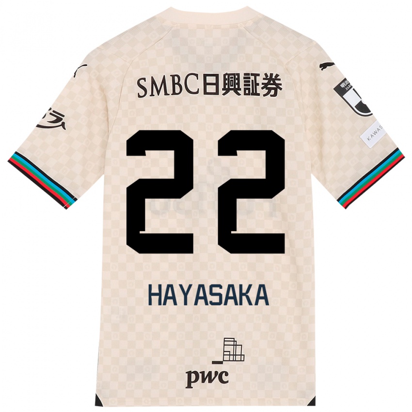 Børn Yuki Hayasaka #22 Hvid Grå Udebane Spillertrøjer 2024/25 Trøje T-Shirt