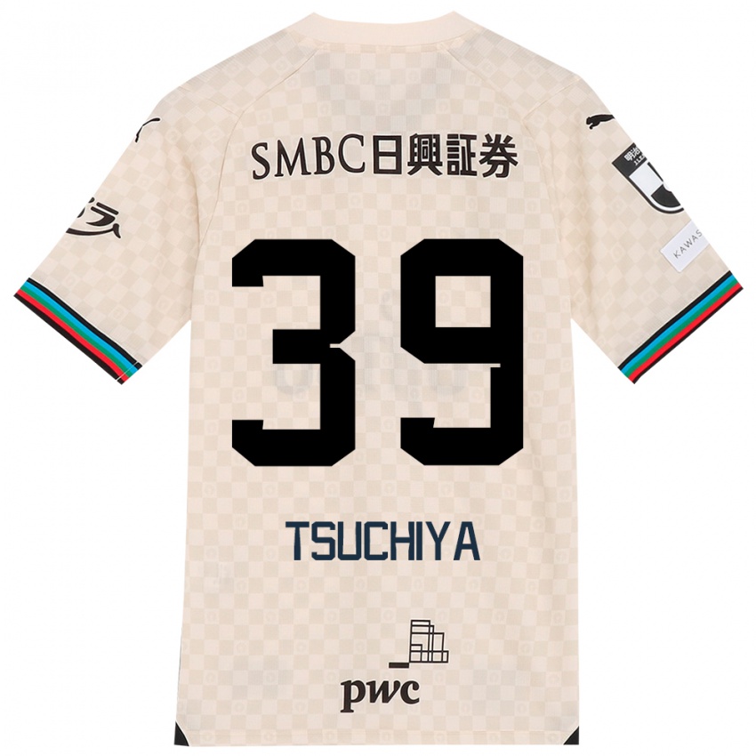 Børn Kaito Tsuchiya #39 Hvid Grå Udebane Spillertrøjer 2024/25 Trøje T-Shirt