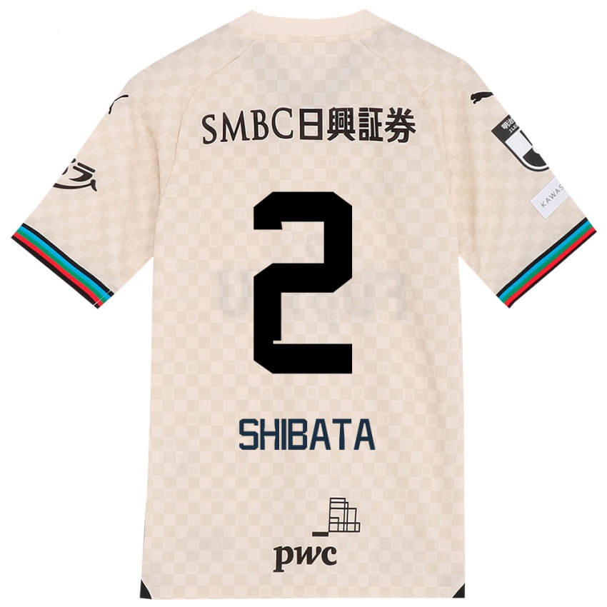 Børn Shotaro Shibata #2 Hvid Grå Udebane Spillertrøjer 2024/25 Trøje T-Shirt