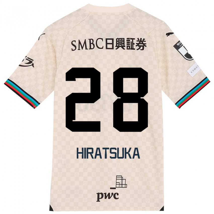 Børn Hayato Hiratsuka #28 Hvid Grå Udebane Spillertrøjer 2024/25 Trøje T-Shirt