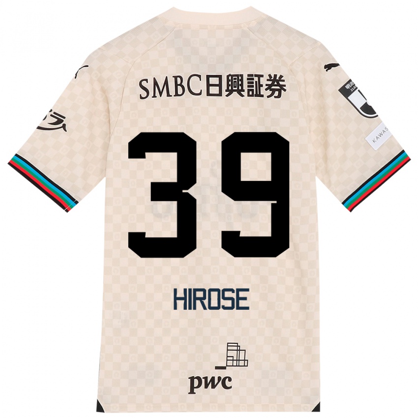 Børn Neo Hirose #39 Hvid Grå Udebane Spillertrøjer 2024/25 Trøje T-Shirt