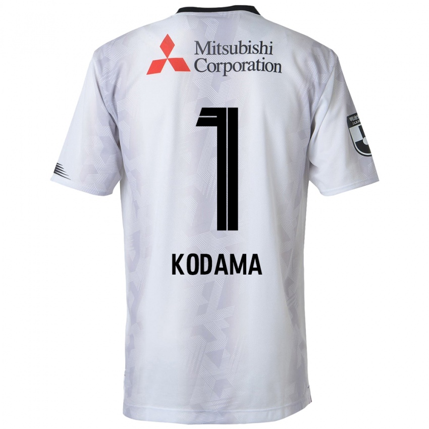 Børn Tsuyoshi Kodama #1 Hvid Sort Udebane Spillertrøjer 2024/25 Trøje T-Shirt