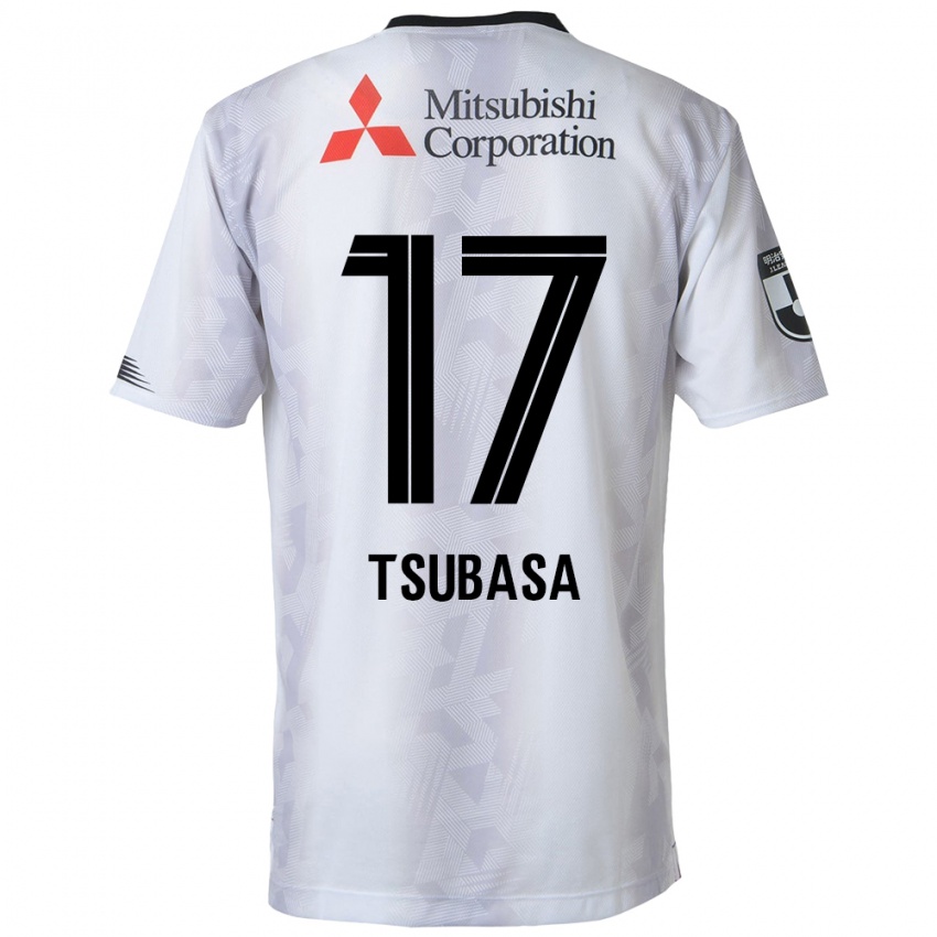 Børn Tsubasa Terayama #17 Hvid Sort Udebane Spillertrøjer 2024/25 Trøje T-Shirt