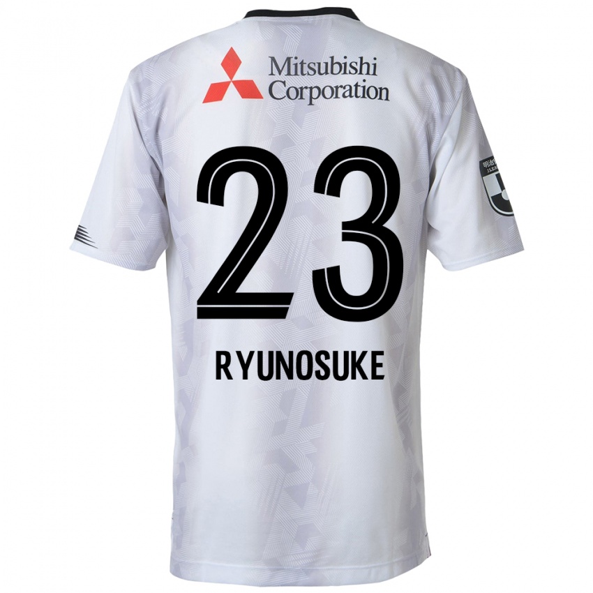 Børn Ryunosuke Sato #23 Hvid Sort Udebane Spillertrøjer 2024/25 Trøje T-Shirt