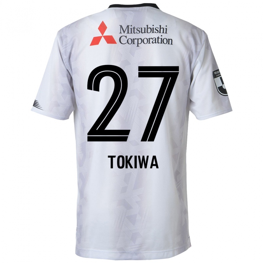 Børn Kyota Tokiwa #27 Hvid Sort Udebane Spillertrøjer 2024/25 Trøje T-Shirt