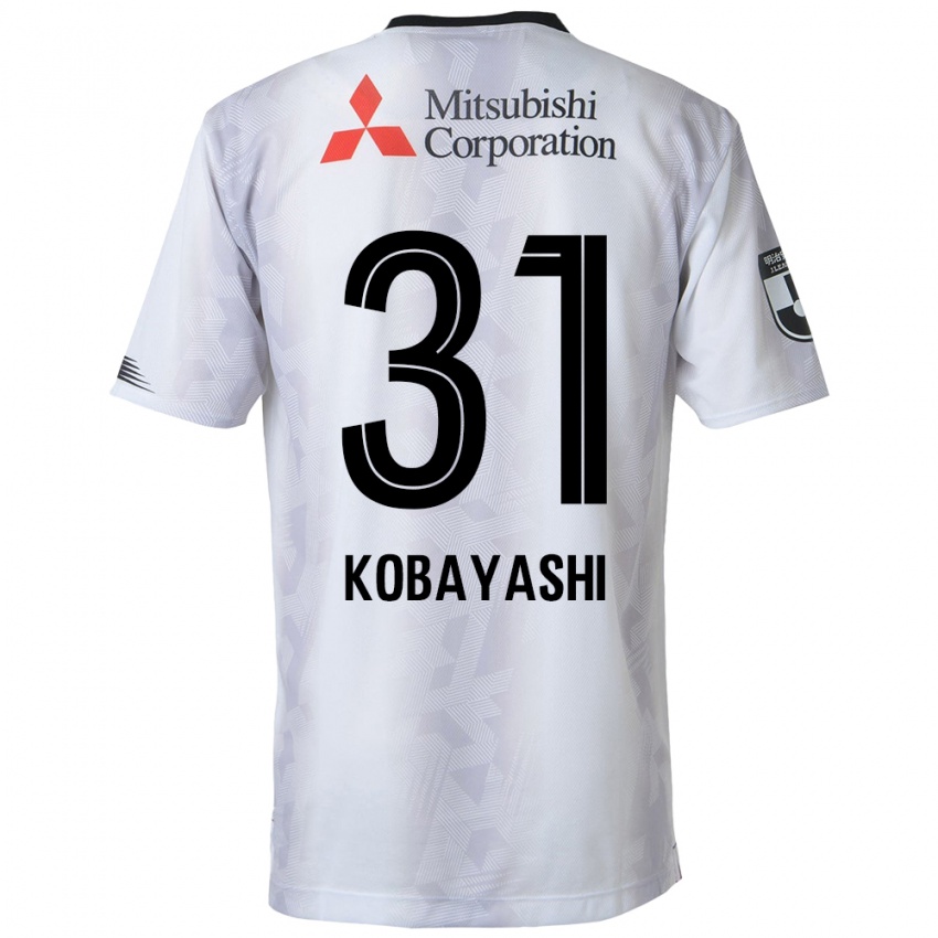 Børn Masataka Kobayashi #31 Hvid Sort Udebane Spillertrøjer 2024/25 Trøje T-Shirt