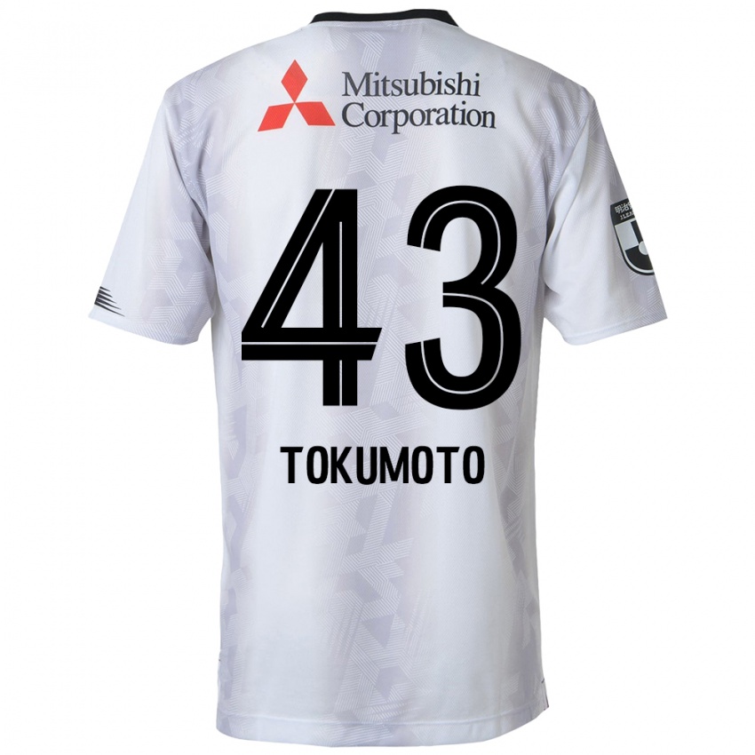 Børn Shuhei Tokumoto #43 Hvid Sort Udebane Spillertrøjer 2024/25 Trøje T-Shirt