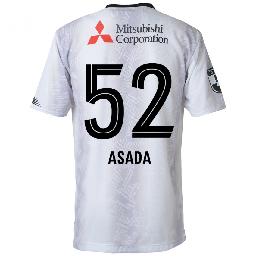 Børn Rui Asada #52 Hvid Sort Udebane Spillertrøjer 2024/25 Trøje T-Shirt