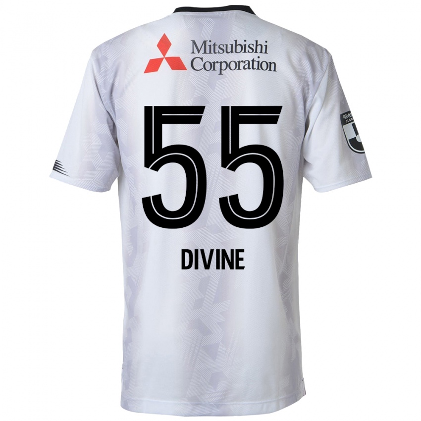 Børn Divine Chinedu Otani #55 Hvid Sort Udebane Spillertrøjer 2024/25 Trøje T-Shirt