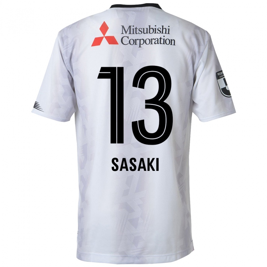 Børn Shoei Sasaki #13 Hvid Sort Udebane Spillertrøjer 2024/25 Trøje T-Shirt