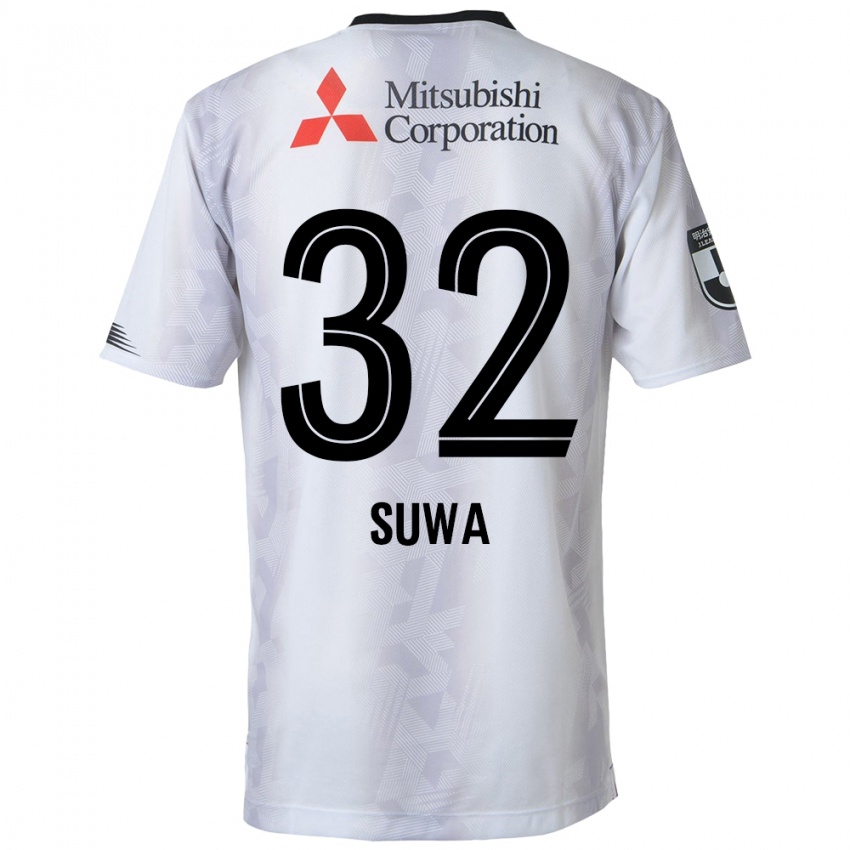 Børn Keita Suwa #32 Hvid Sort Udebane Spillertrøjer 2024/25 Trøje T-Shirt