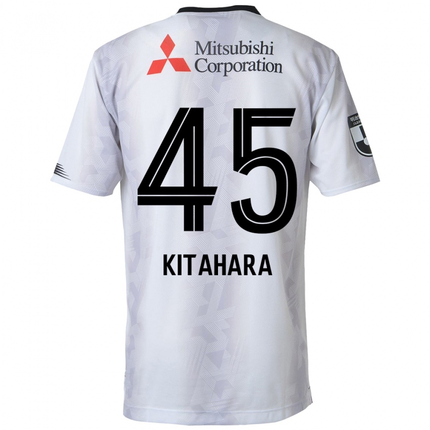 Børn Maki Kitahara #45 Hvid Sort Udebane Spillertrøjer 2024/25 Trøje T-Shirt