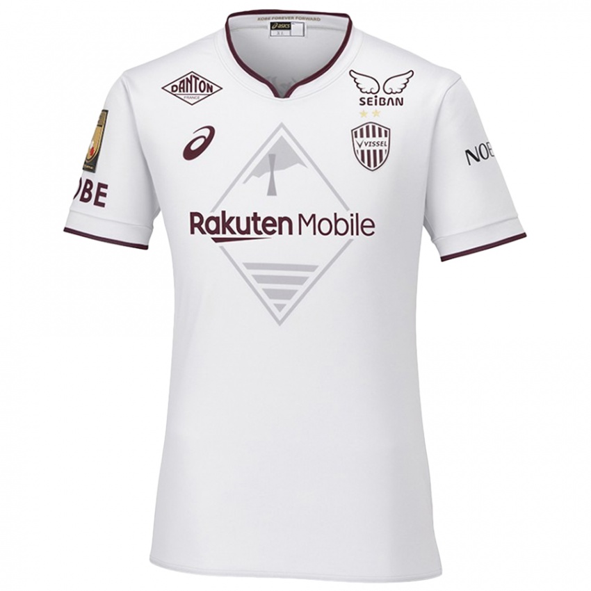 Børn Tomohiro Nobe #18 Hvid Rød Udebane Spillertrøjer 2024/25 Trøje T-Shirt