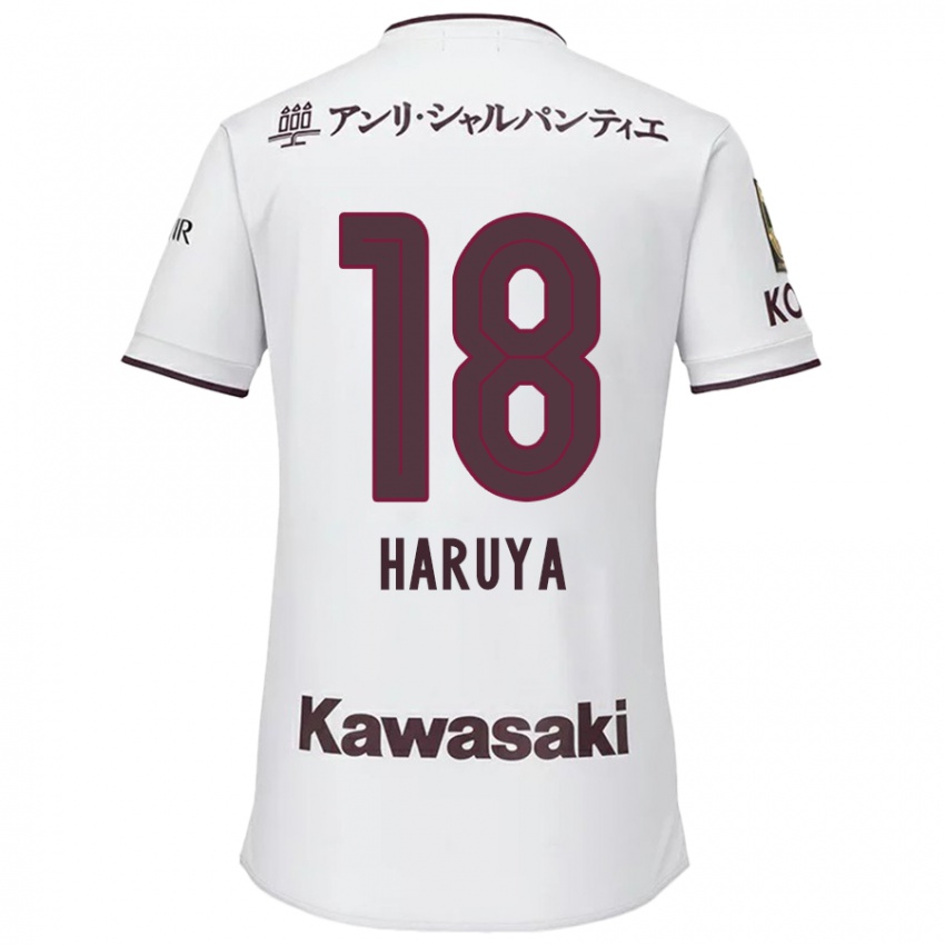 Børn Haruya Ide #18 Hvid Rød Udebane Spillertrøjer 2024/25 Trøje T-Shirt