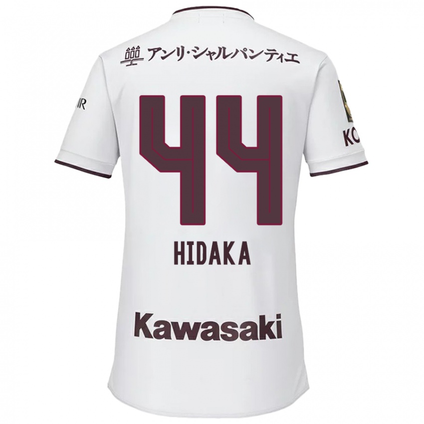 Børn Mitsuki Hidaka #44 Hvid Rød Udebane Spillertrøjer 2024/25 Trøje T-Shirt