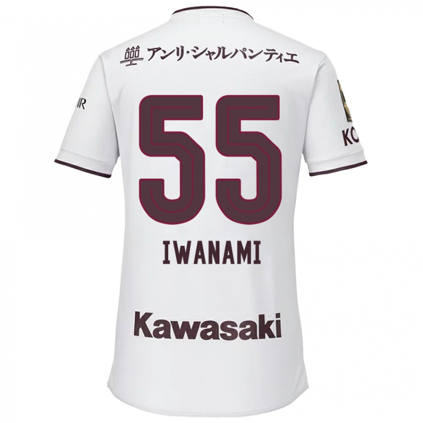 Børn Takuya Iwanami #55 Hvid Rød Udebane Spillertrøjer 2024/25 Trøje T-Shirt