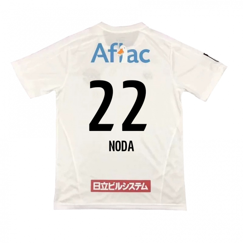 Børn Hiroki Noda #22 Hvid Sort Udebane Spillertrøjer 2024/25 Trøje T-Shirt