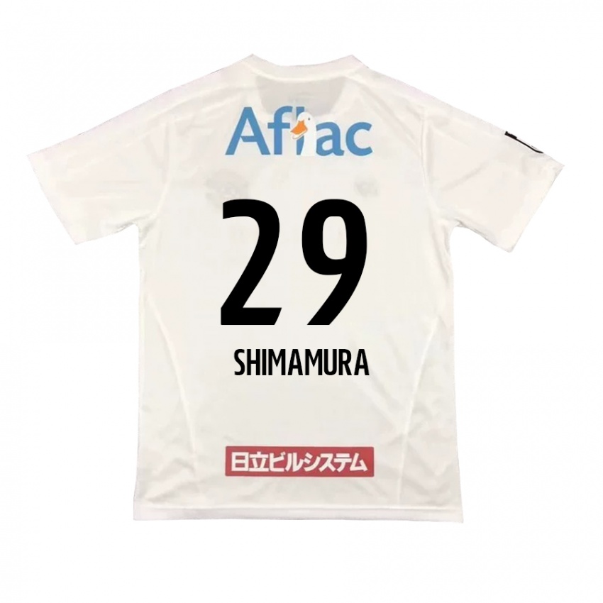 Børn Takuya Shimamura #29 Hvid Sort Udebane Spillertrøjer 2024/25 Trøje T-Shirt